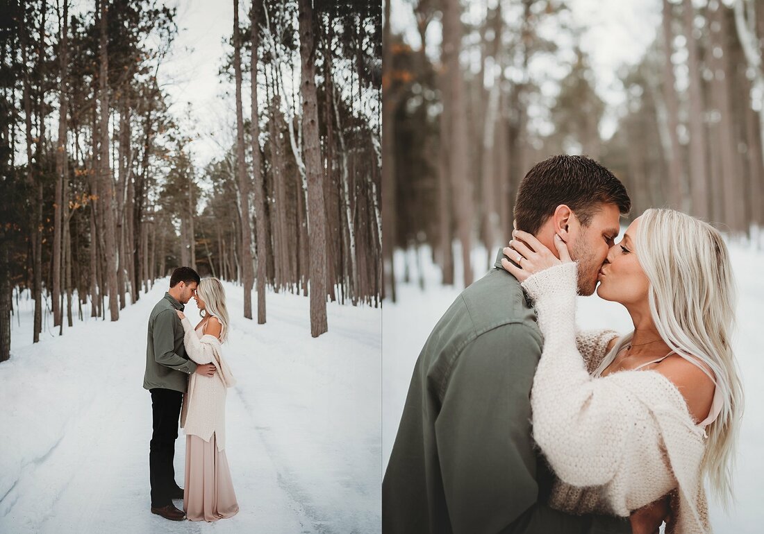 Green Bay De Pere Winter Engagement Session