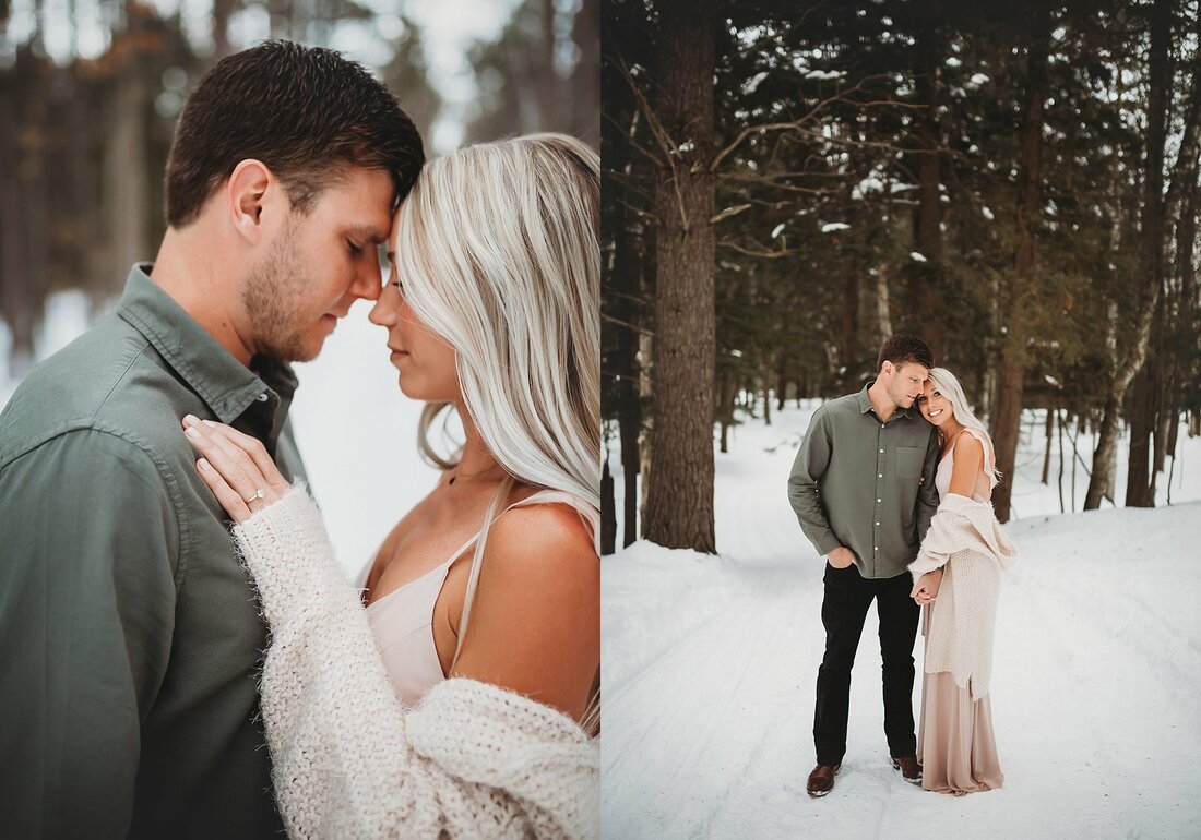 Green Bay De Pere Winter Engagement Session