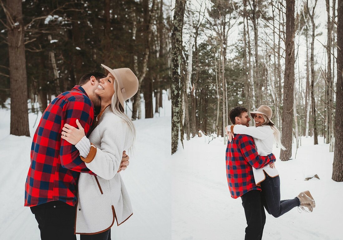 Green Bay De Pere Winter Engagement Photography Session