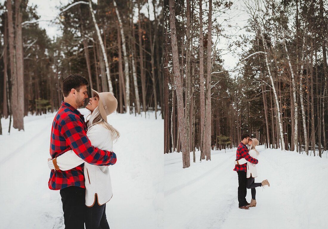 Green Bay De Pere Winter Engagement Photography Session