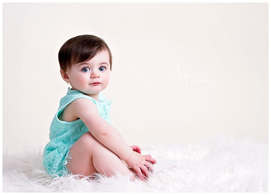 1 year old girl portrait milestone session